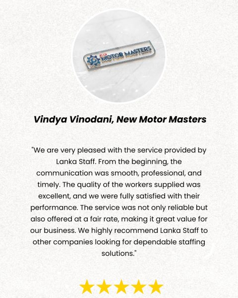 Vindya Vinodani, New Motor Masters