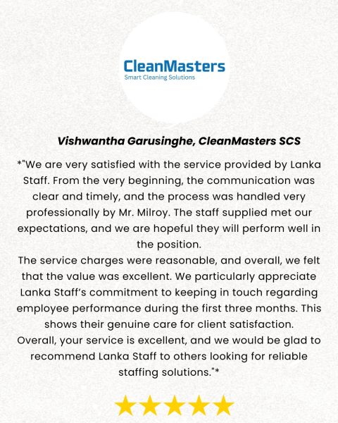 Vishwantha Garusinghe, CleanMasters SCS